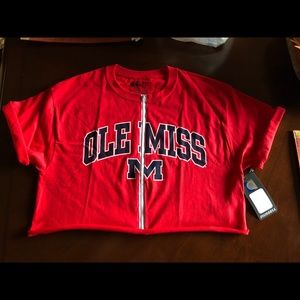 Ole miss zip up T-shirt